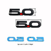 Ford 5.0 Wing Emblem Pair (Matte Black) for Mustang GT 2015-22 | #EM000550MX2 - Available from NEMESISUK.COM